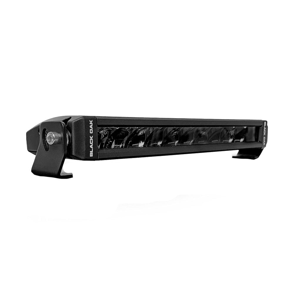 Black Oak Single Row Slim 10&quot; 150W Dual Color LED Light Bar - White  Yellow - Combo Beam [10C-AW]