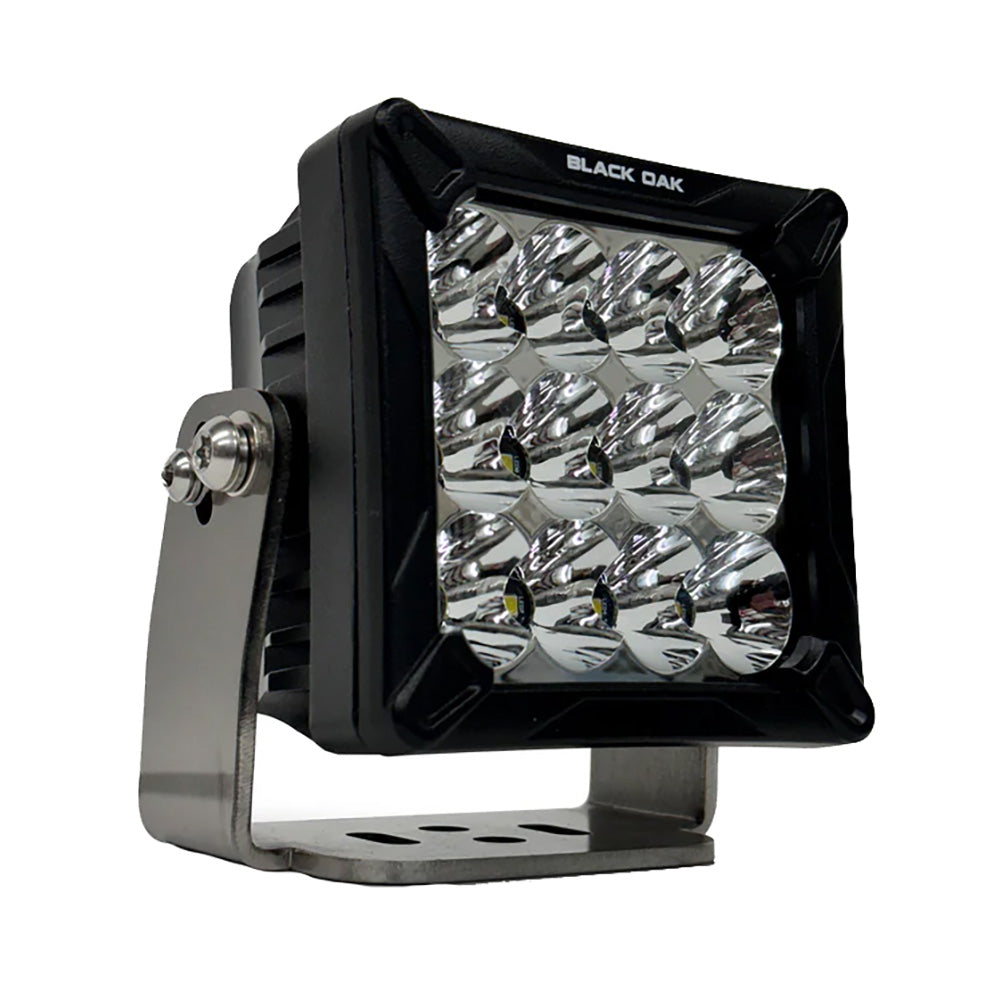 Black Oak 4&quot; LED Pod Light - Black Housing - Bracket Mount - 120W - Combo Beam [4C-POD]