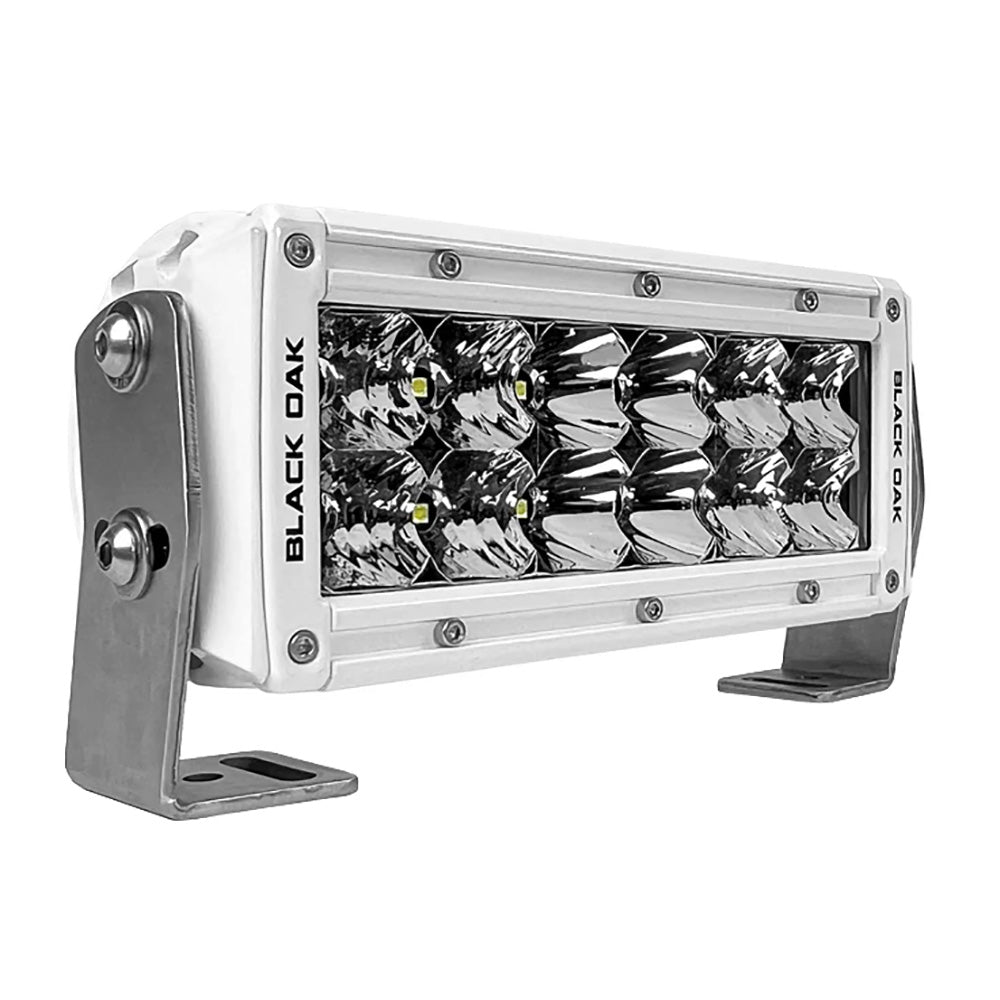 Black Oak Pro Series 3.0 Double Row 6&quot; LED Light Bar - Combo Optics - White Housing [6CM-D5OS]