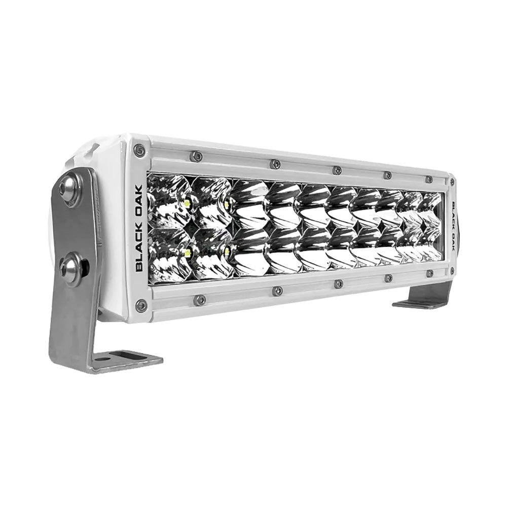 Black Oak Pro Series 3.0 Double Row 10&quot; LED Light Bar - Combo Optics - White Housing [10CM-D5OS]