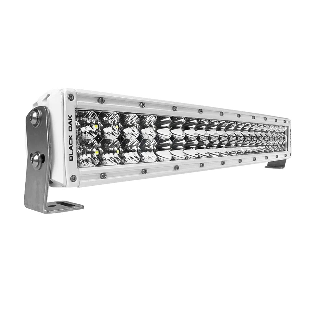 Black Oak Pro Series 3.0 Curved Double Row 20&quot; LED Light Bar - Combo Optics - White Housing [20CCM-D5OS]