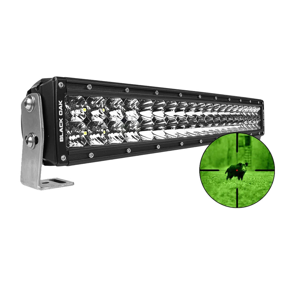 Black Oak Pro Series 3.0 Double Row Combo Infrared 20&quot; 850nm LED Light Bar - Black Housing [20IR-850]