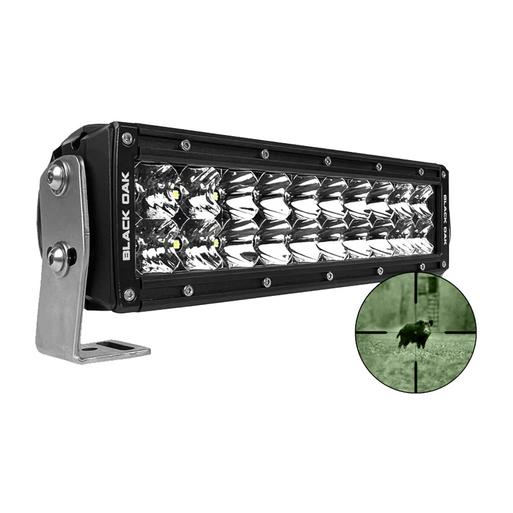 Black Oak Pro Series Double Row Combo Infrared 10&quot; 940nm Light Bar - Black [10IR-940]