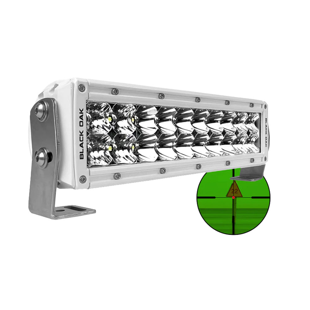 Black Oak Pro Series 3.0 10&quot; 850nm Infrared Marine LED Double Row Light Bar - Combo Optics - White Housing [10MIR-850]