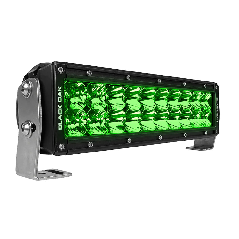 Black Oak 10&quot; Green LED Hog Hunting Light Bar - Combo Optics - Black Housing - Pro Series 3.0 [10G-D3OS]