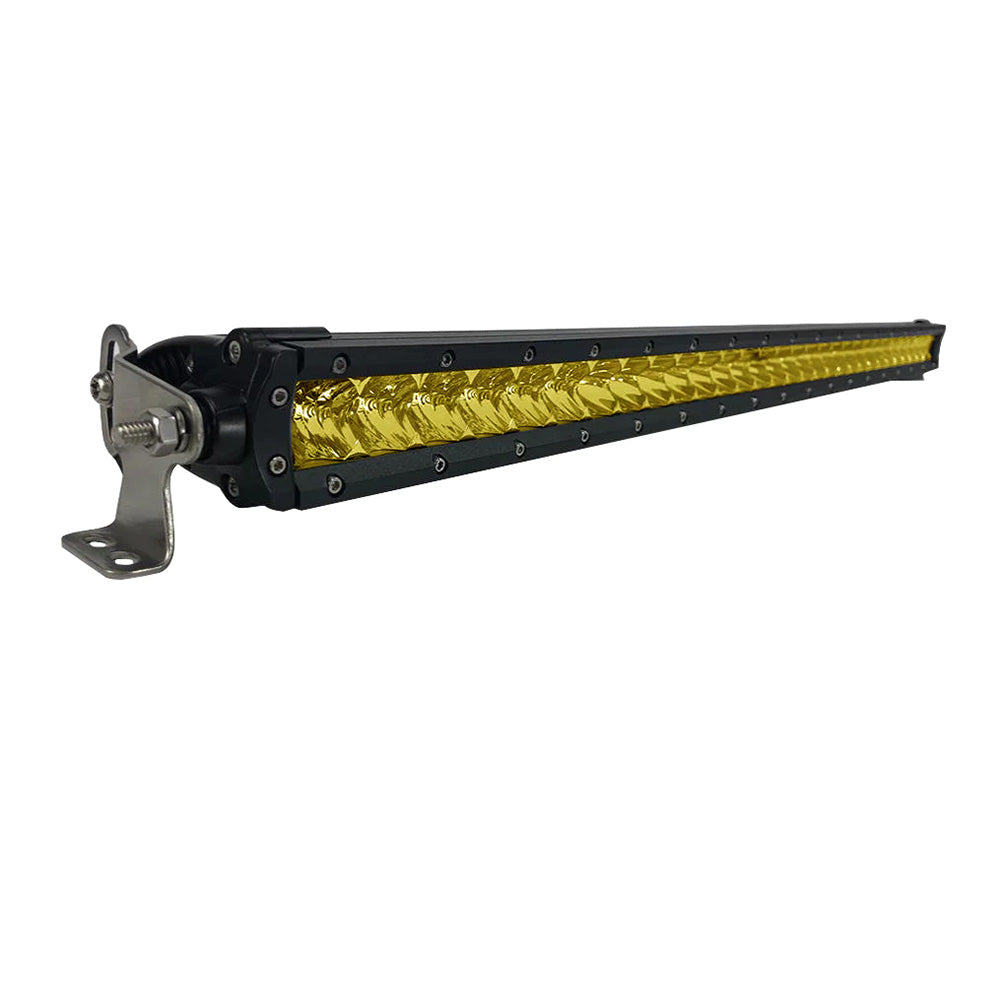 Black Oak 30&quot; Yellow Lens Single Row LED Light Bar - Combo Optics - Black Housing - Pro Series 3.0 [30Y-S5OS]