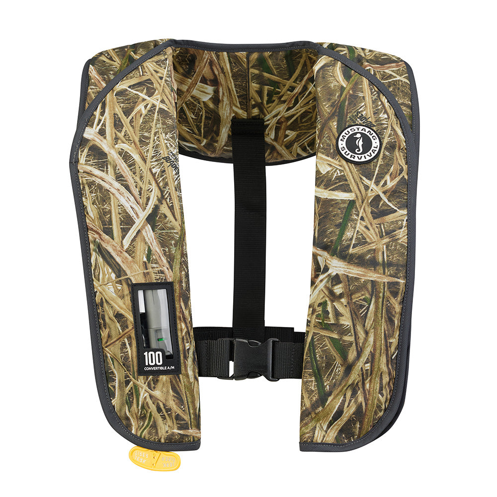 Camo colored Mustang Survival inflatable PFD .